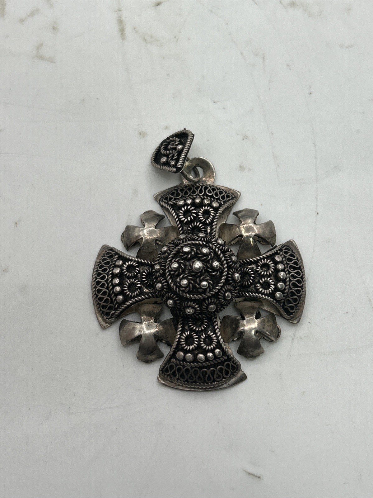 Jerusalem Cross Pendant Silver 925 