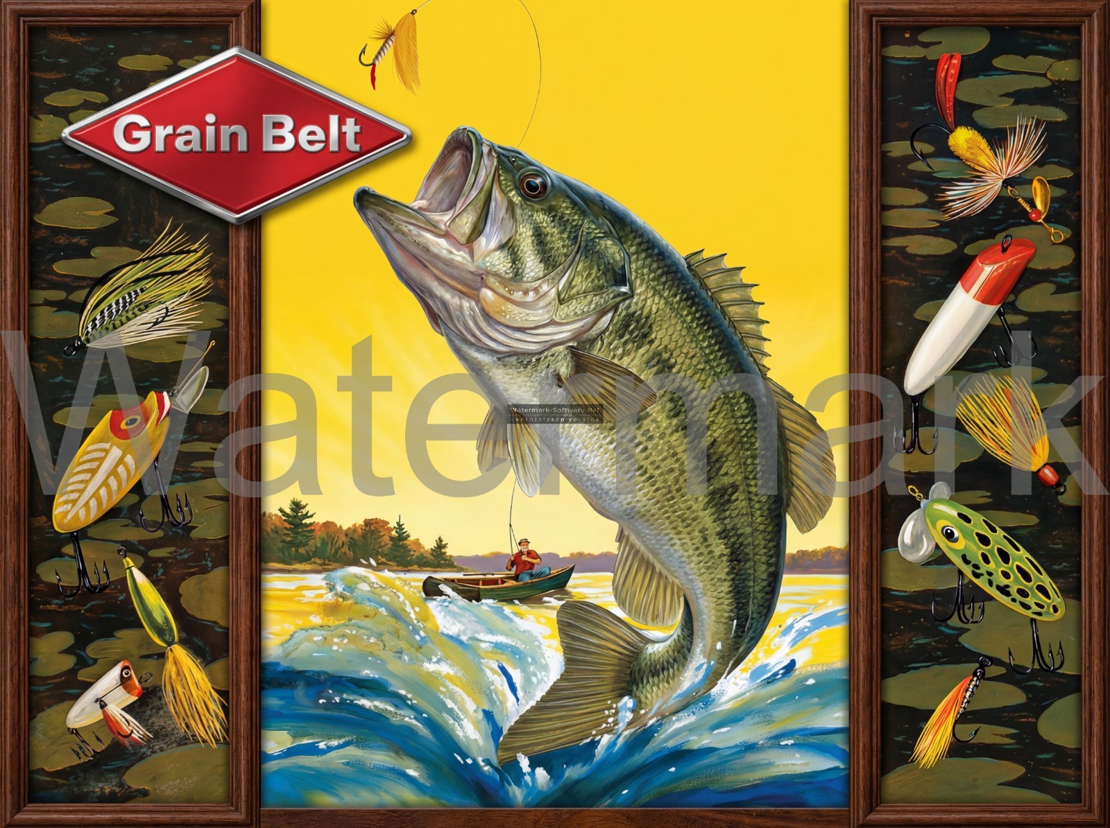 Grain Belt Beer Fishing z29 Metal Sign 3 Sizes to Choose From