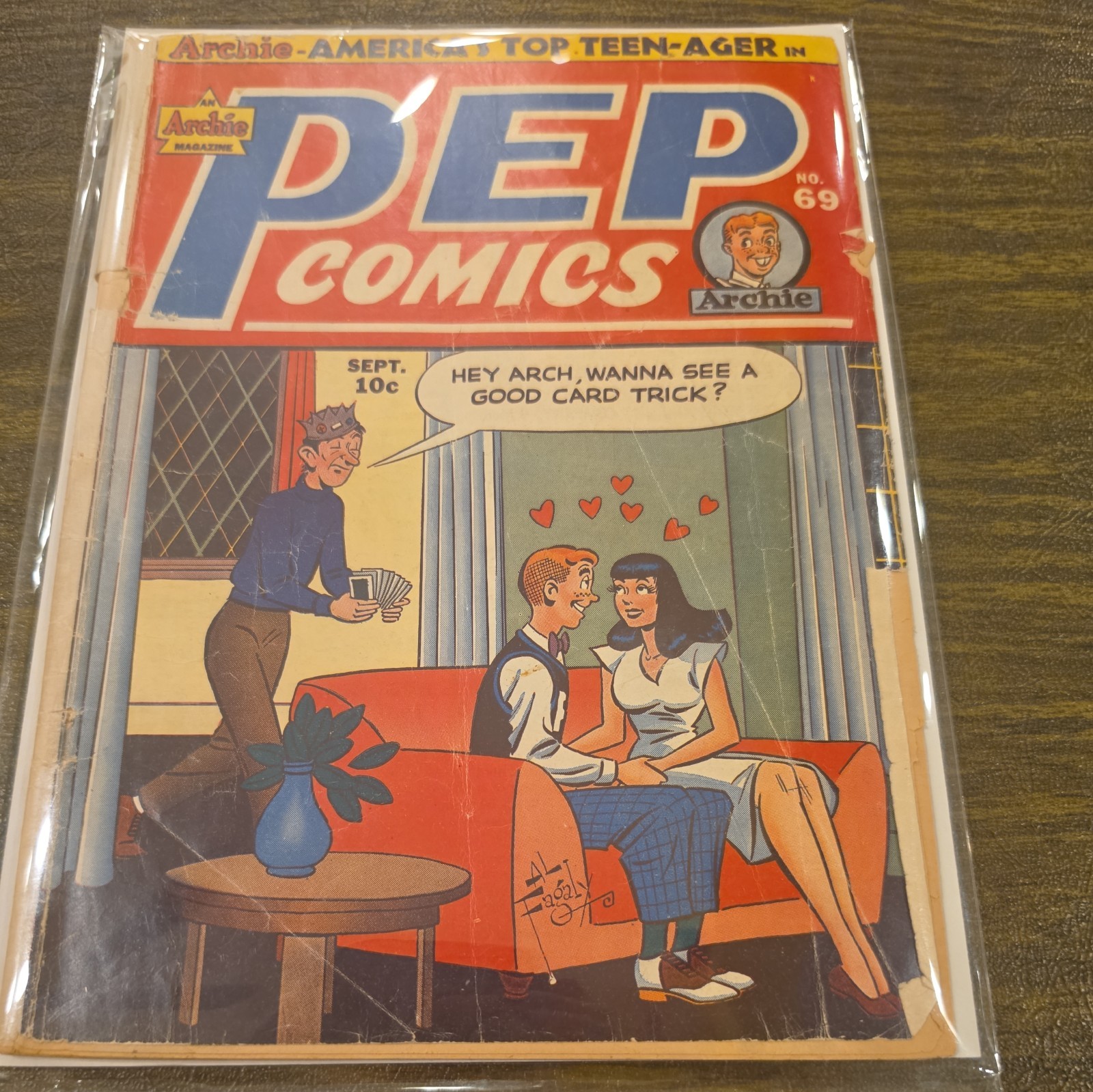 Pep Comics #69 1948 golden comic Archie Jughead Veronica cover rare vintage Pep Comics #69 1948 golden comic Archie Jughead Veronica cover rare vintage