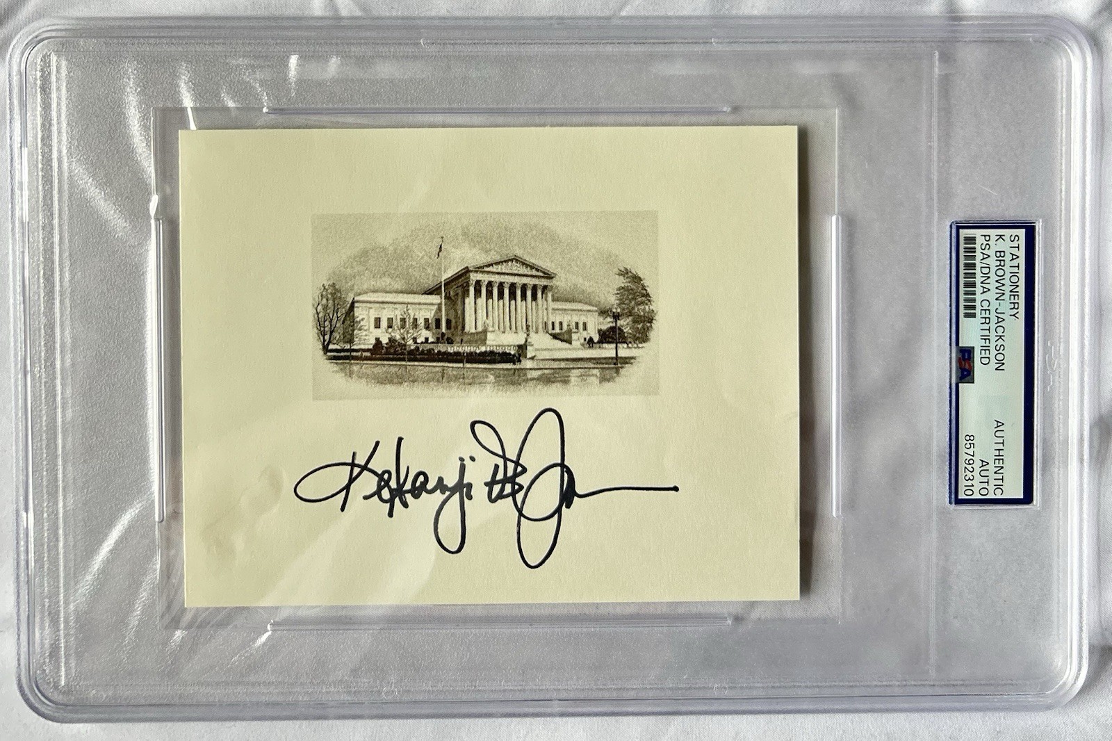 Ketanji Brown Jackson Signed Supreme Court Engraving Style Print PSA/DNA