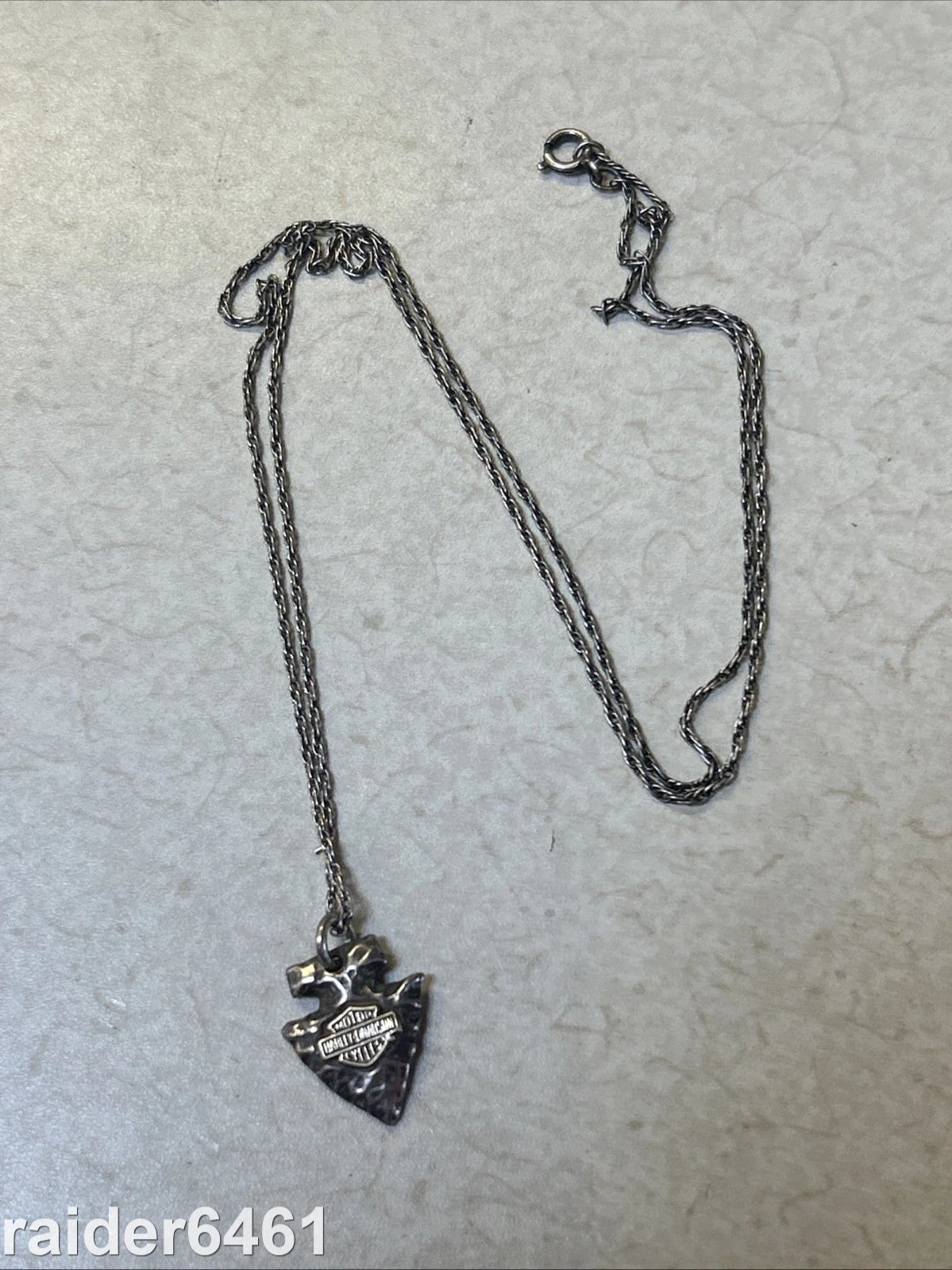Harley-Davidson Women’s  Sterling Silver 925 Arrowhead Pendant with 20” Chain