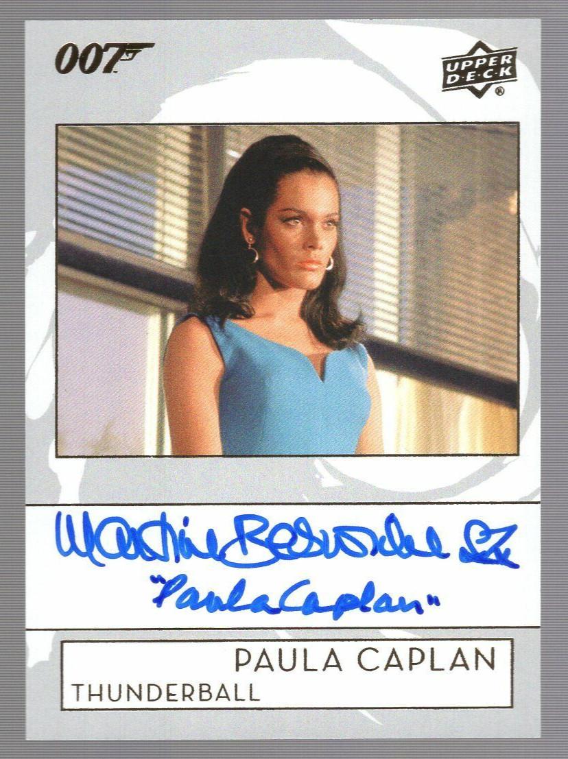 MARTINE BESWICK AS PAULA CAPLAN 2019 UPPER DECK JAMES BOND INSCRIPTIONS AUTO