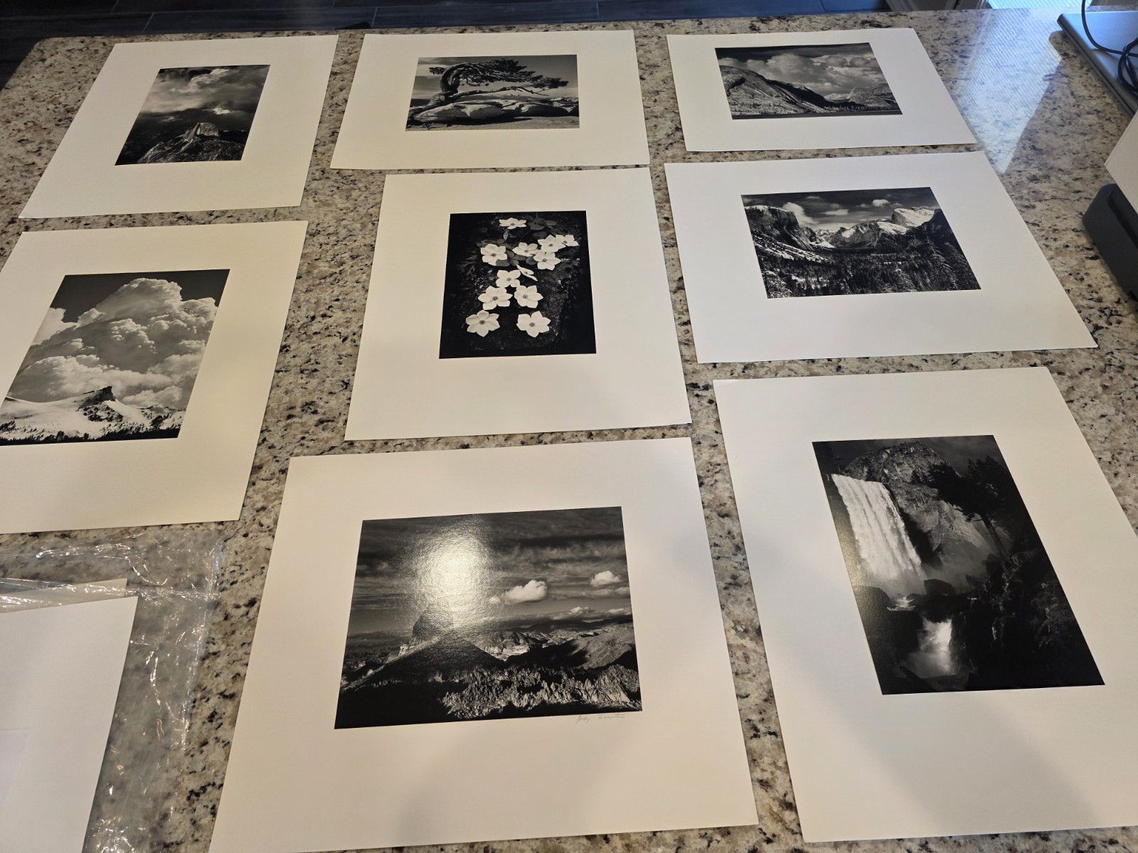 Lot of 8 Archival Mounted Ansel Adams Yosemite