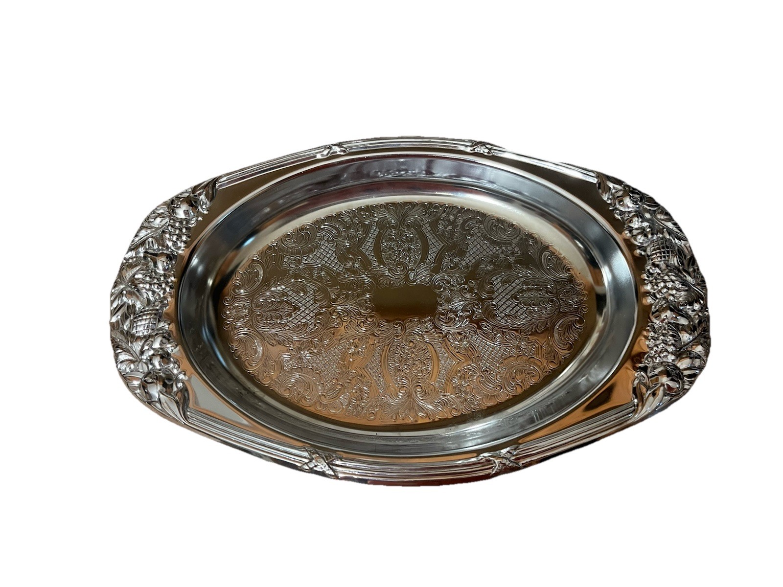 Vintage Shelton Ware NYC Oval Serving Tray Embossed