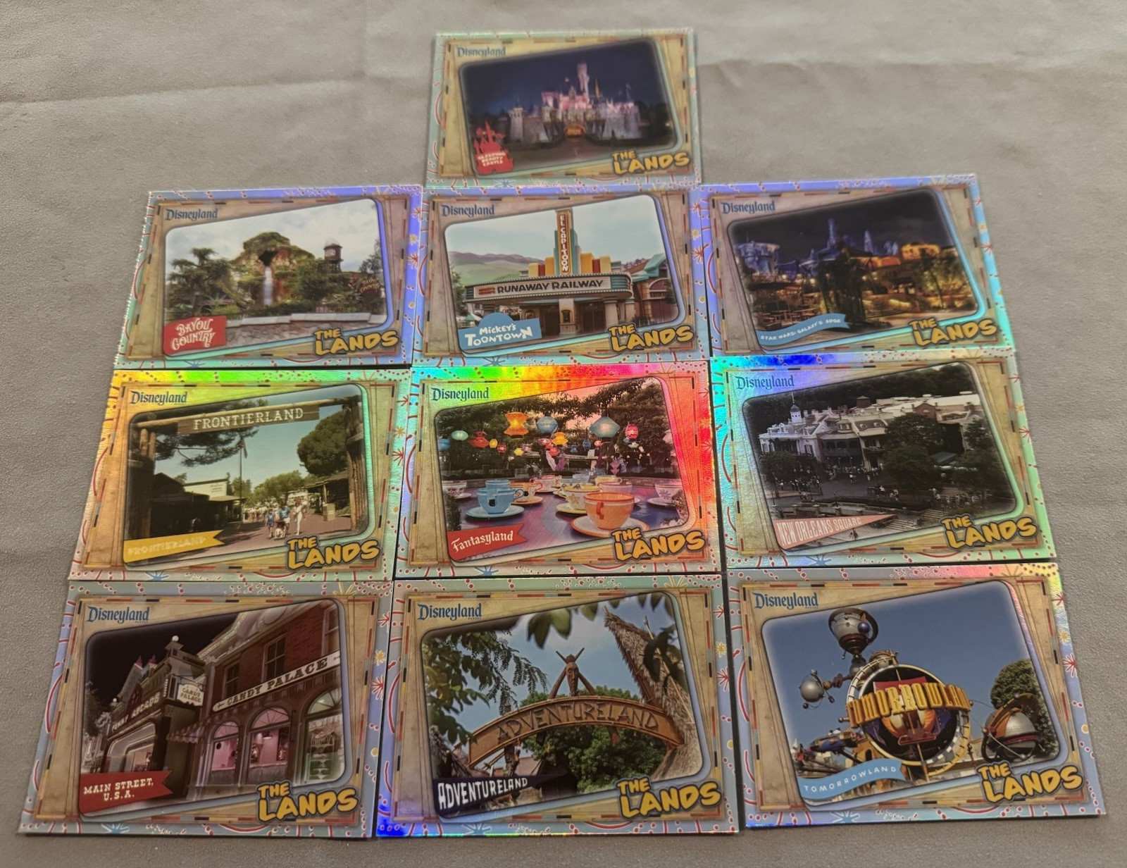 Topps Disneyland 70th The Lands complete set (LNDS-1 thru LNDS-10)