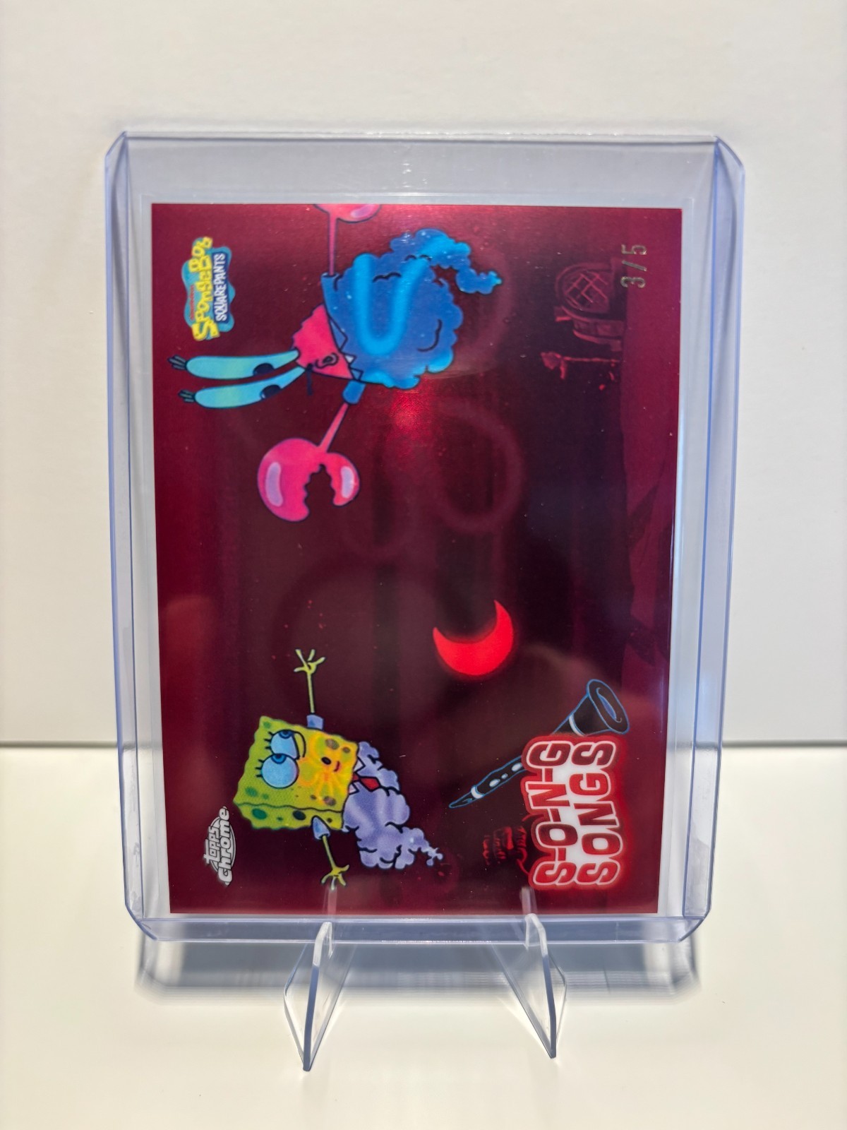 2025 Topps Chrome SpongeBob/The Grill Is Not A Home  Song Song Red Refractor /5