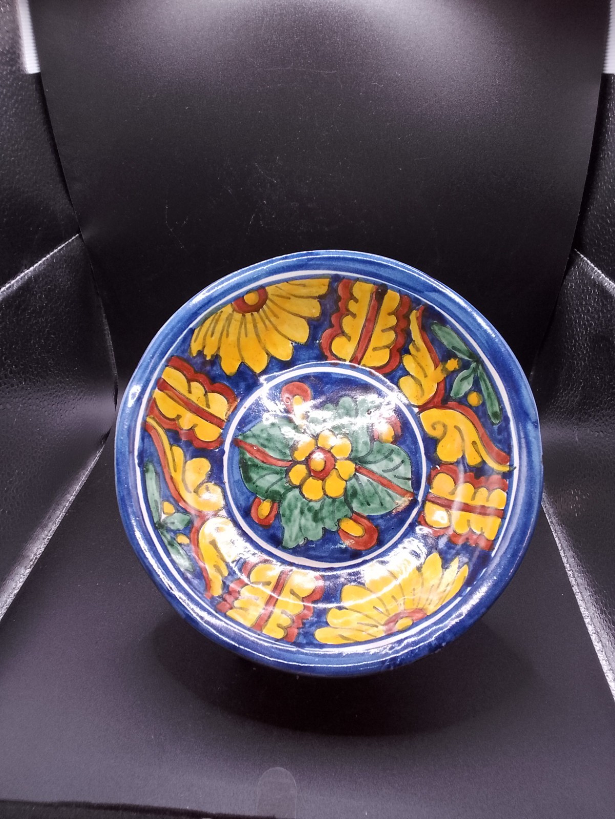 VTG Mexican Talavera Hand Painted  Pottery Folk Art  Bowl Decor, 7.5\