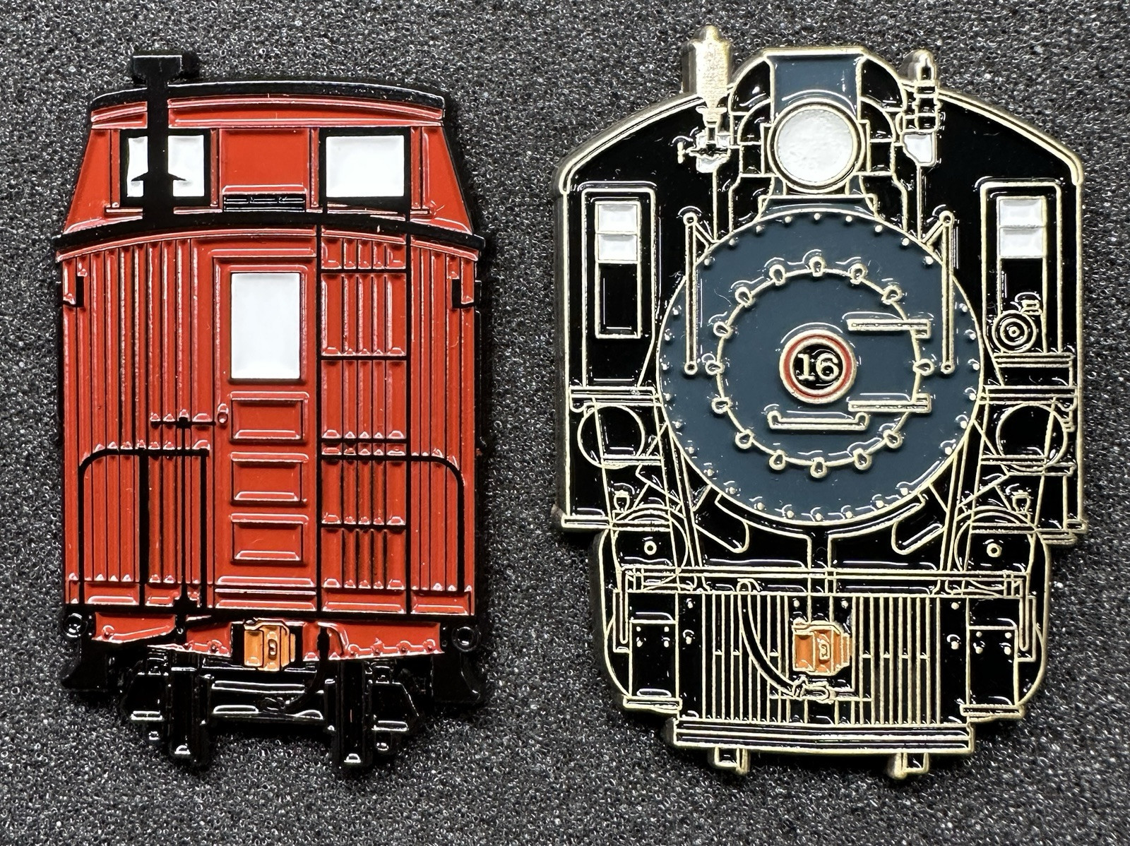 East Broad Top EBT No 16 AND EBT Caboose Custom Enamel Pin Set 