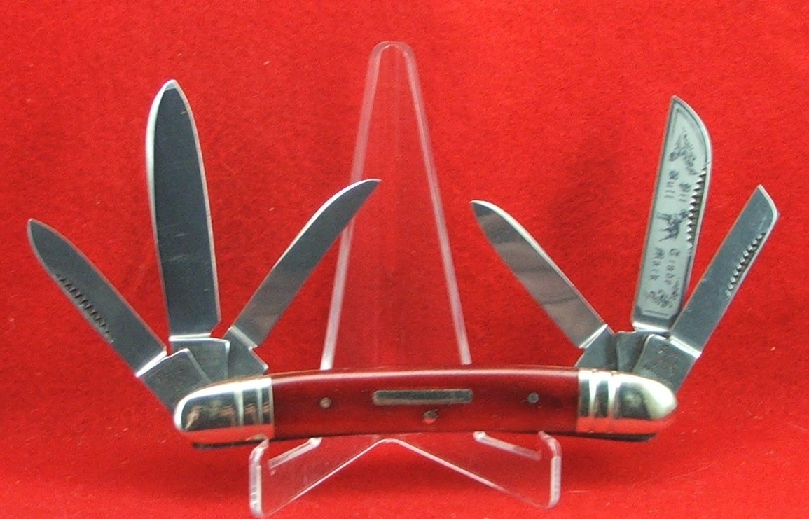 1998 Bulldog Knives 6 Blade Red Bone Congress NM No Box 1 of 36