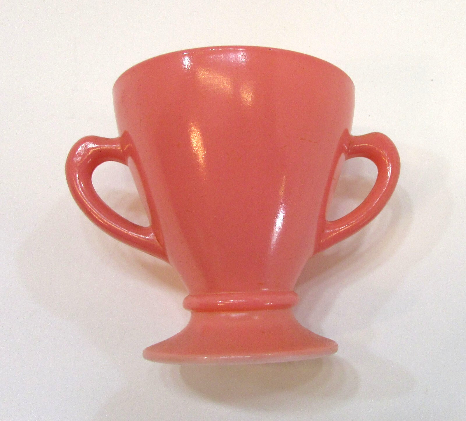 Antique Hazel Atlas Platonite Glass Deep Pink Moderntone Replacement Sugar Bowl