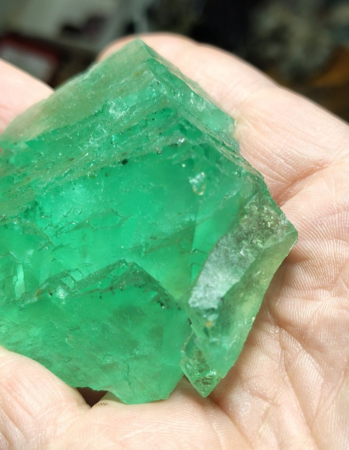 KILLER GREEN FLUORITE PYRITE ETCHED TERMINATIONS Riemvasmaak South Africa