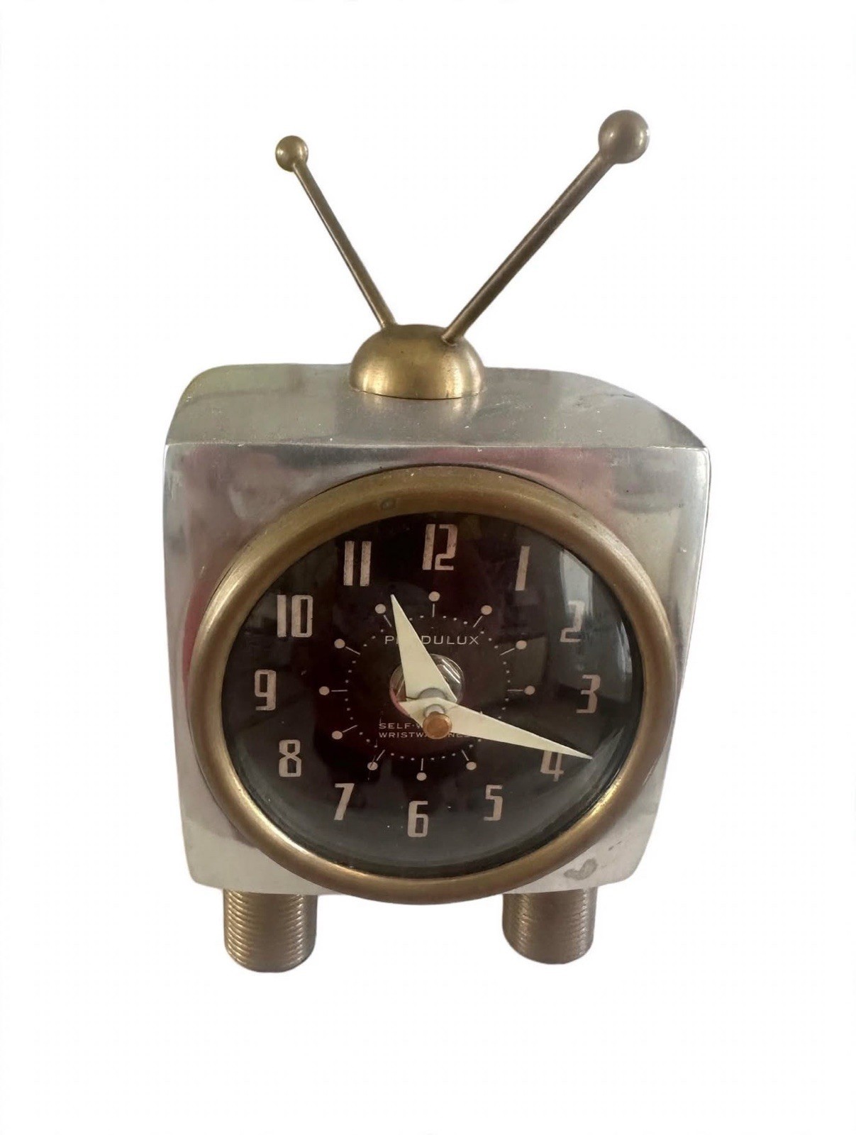 Vintage Pendulux Robot TV Table Clock