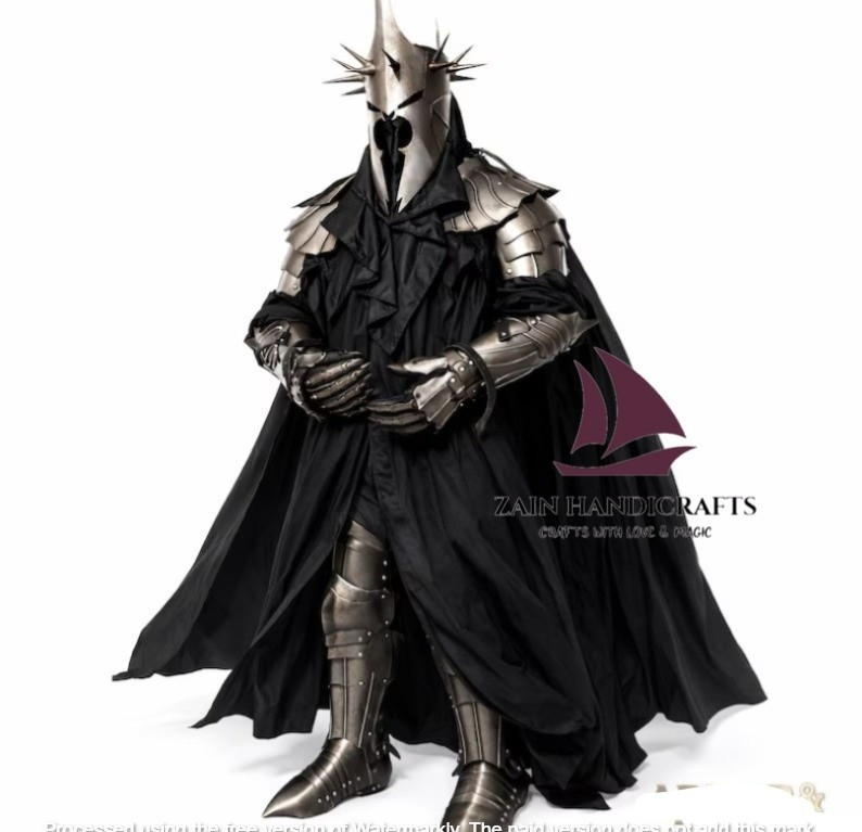 ZAIN Dark Wraith Full Armor Costume 18GSteel Cosplay cloak Horror Halloween gift