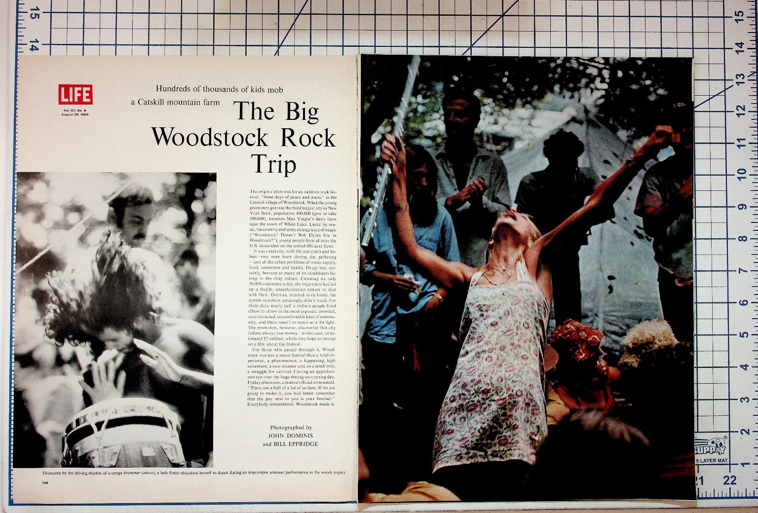 LIFE Magazine Woodstock 1969 Original Article Photos The Big Rock Trip