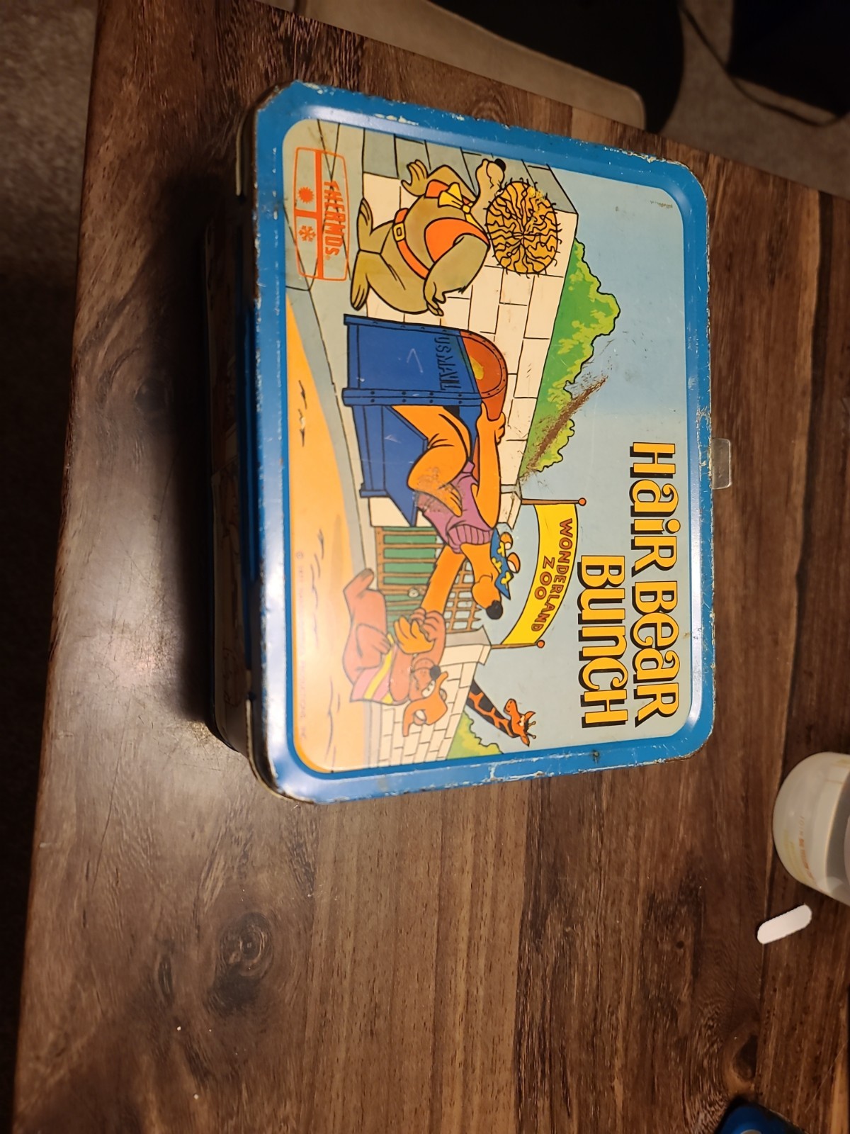 HAIR BEAR BUNCH 1971 METAL LUNCHBOX  Vintage HANNA BARBERA CARTOON NO THERMOS