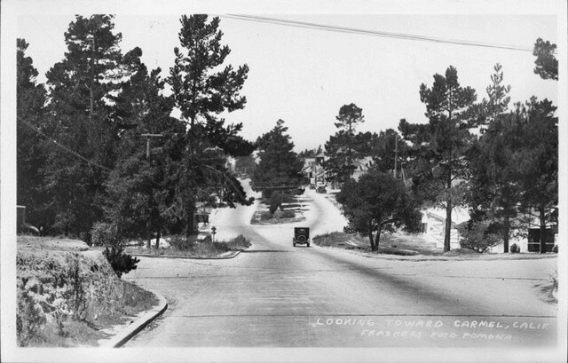 Looking toward Carmel, California 1950s OLD PHOTO