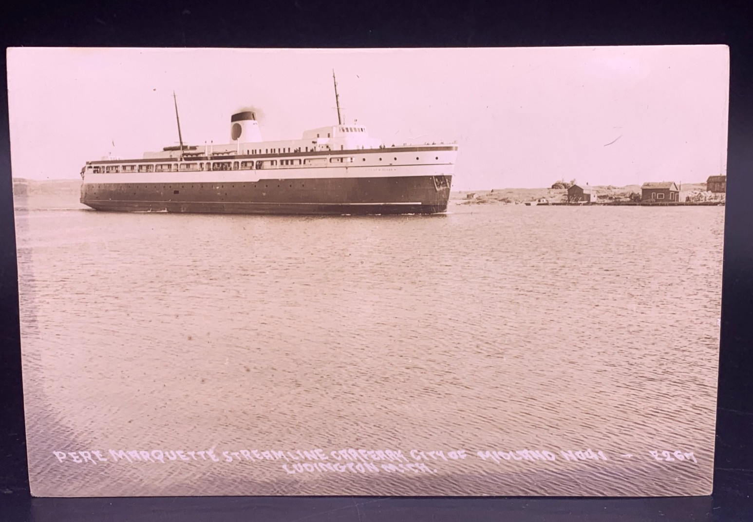 Vintage R.P.P.C. Photograph postcard Pere Marquette Streamline Ferry