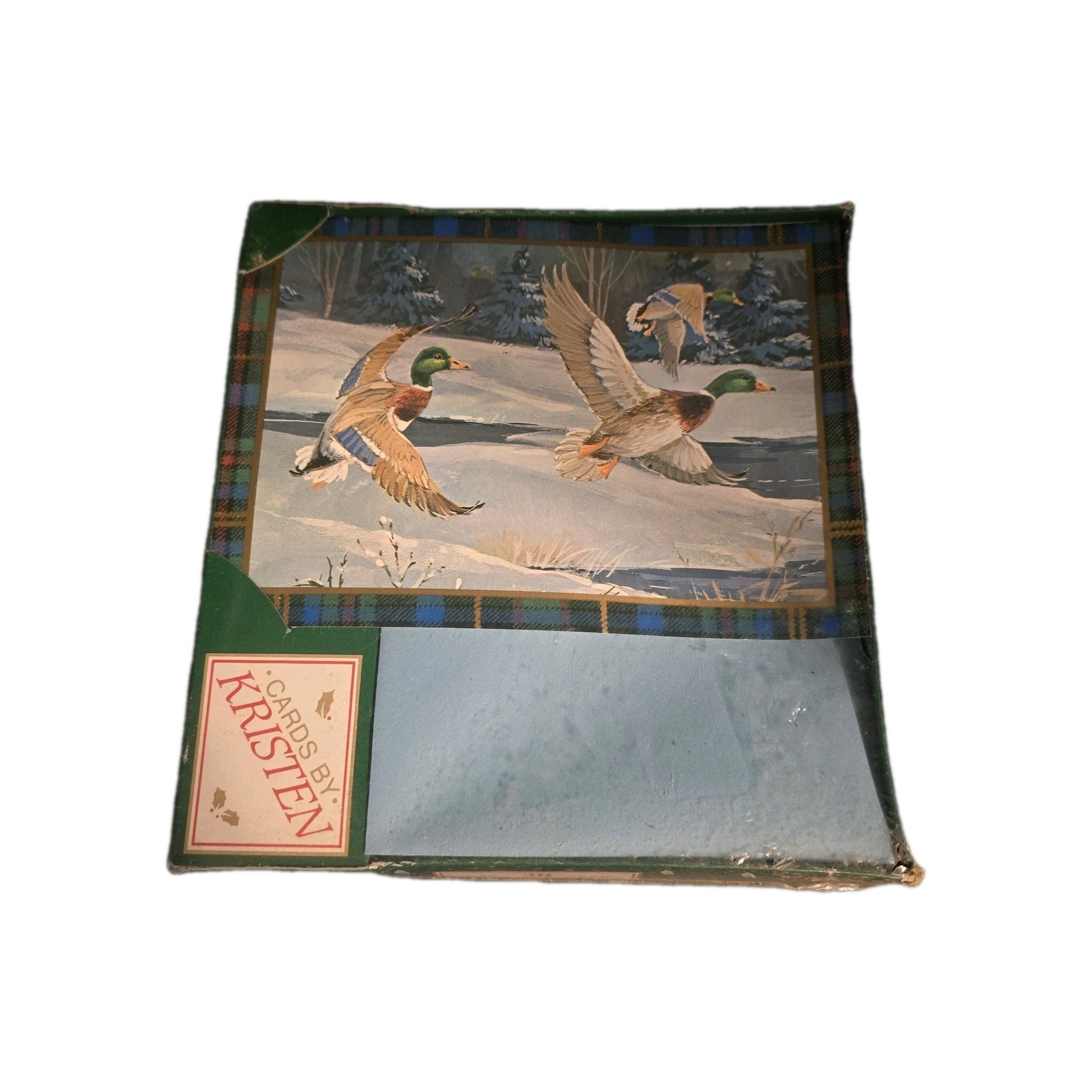 Vintage 90s Christmas Cards Mallard Ducks Box Of 20 Made In USA Kristen