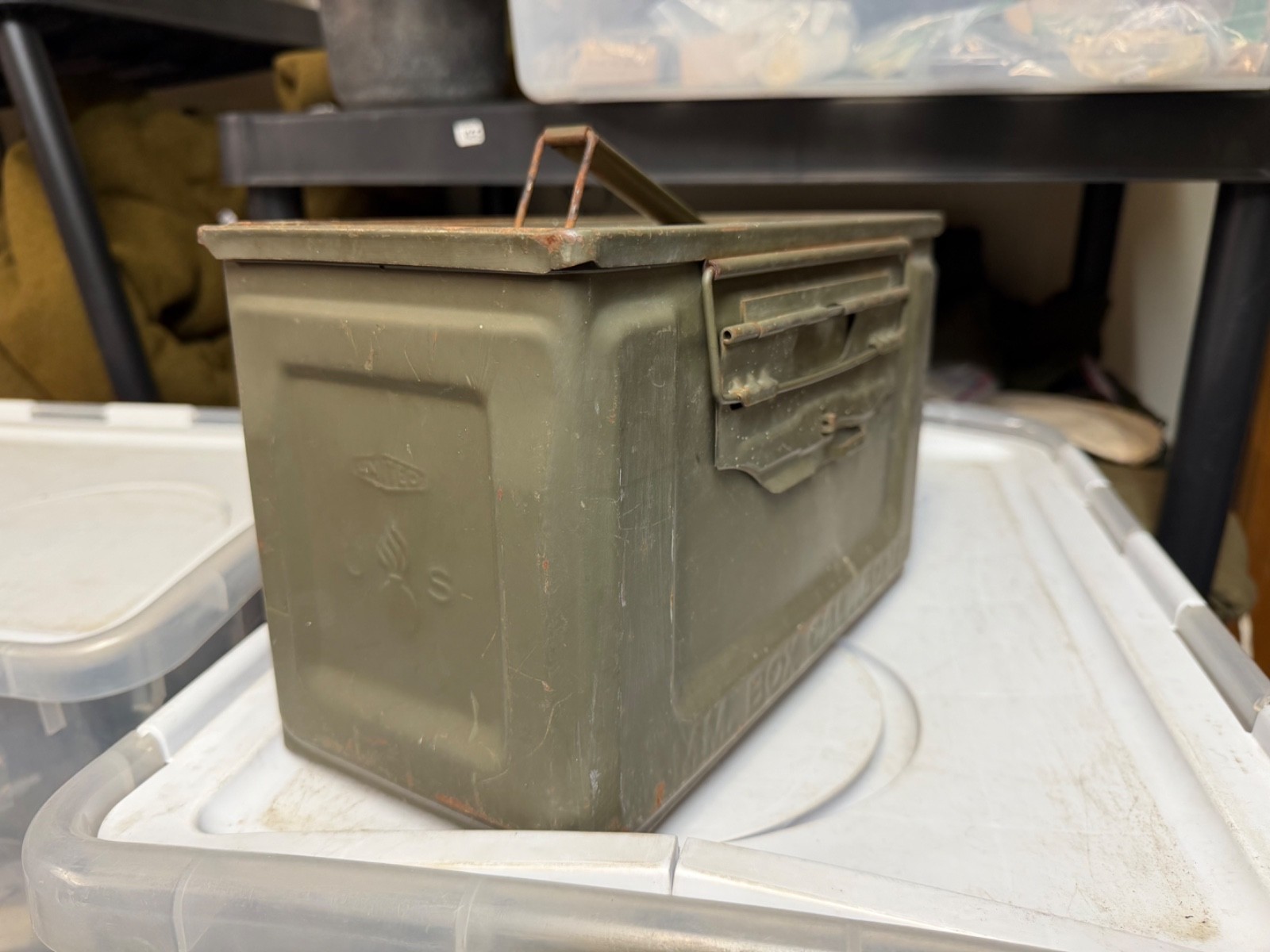 ORIGINAL WWII US ARMY .50 CAL BROWNING AMMO CARRY CAN