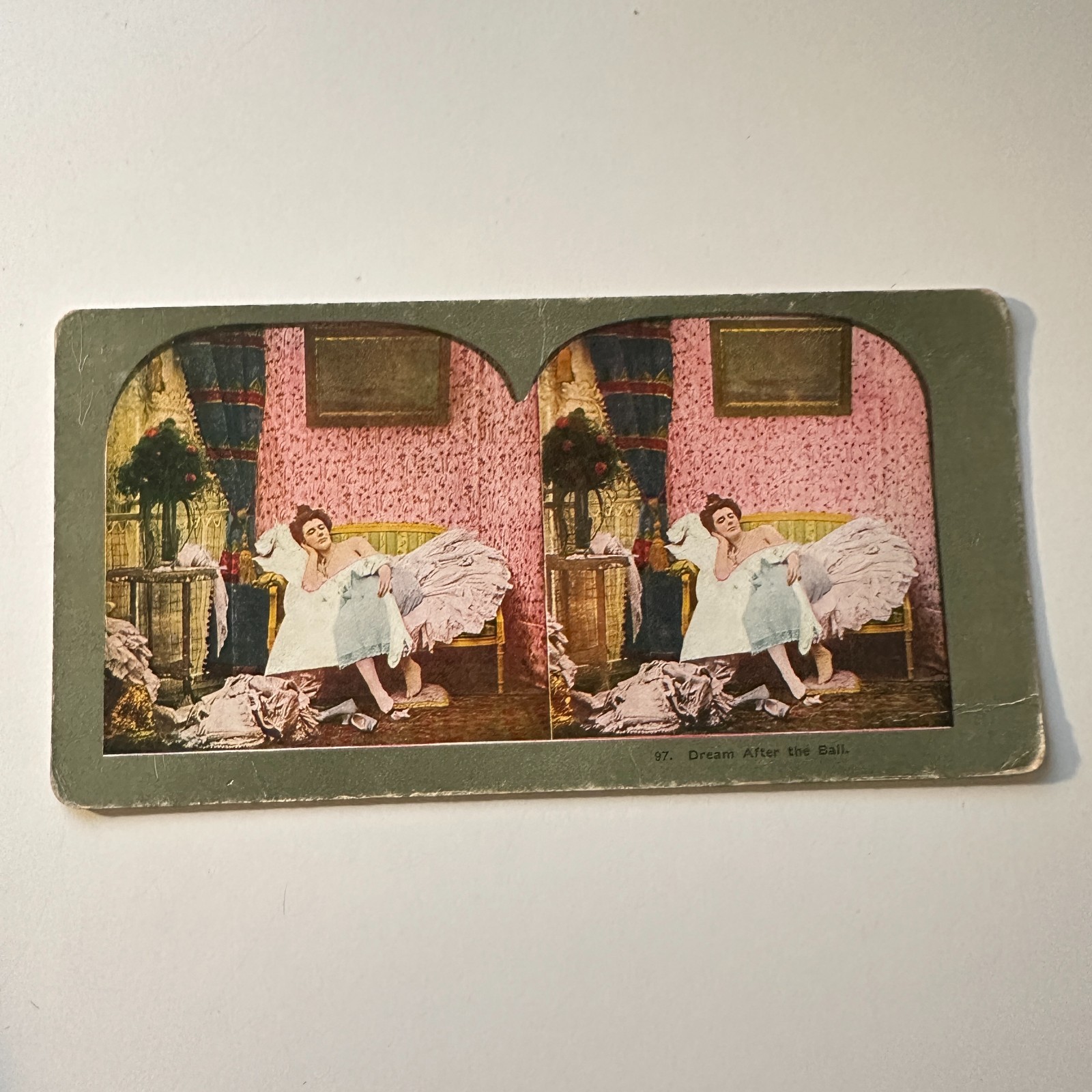 Dream After The Ball Antique Stereoview Card 5H6-4