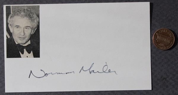 Naked & Dead Author Norman Mailer Signed Autograph Photocard Executioners Song +