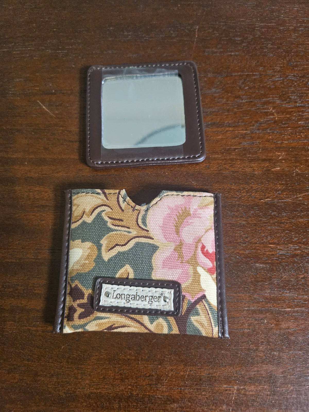 Longaberger Majolica Garden Purse Case With Mirror New