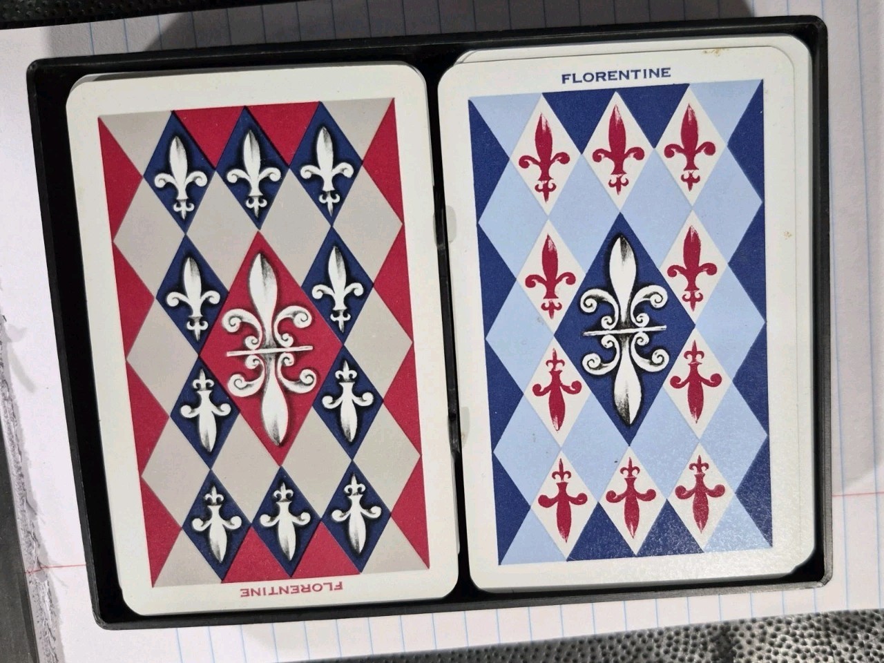 Vtg KEM Florentine Plastic Playing Cards Double Deck Set 100% Accounted For