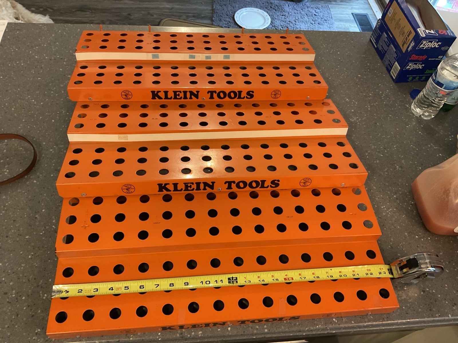 3 - Vintage Klein Tools Peg Board Tool Holder Hardware Display Sign 23.5”x10”
