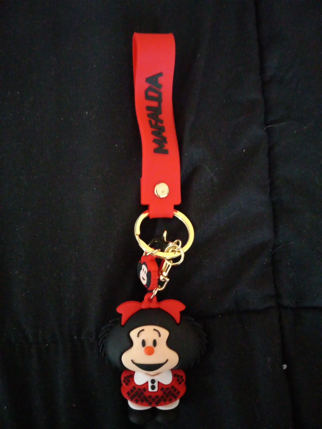 Argentina Mafalda Keychain with Strap New