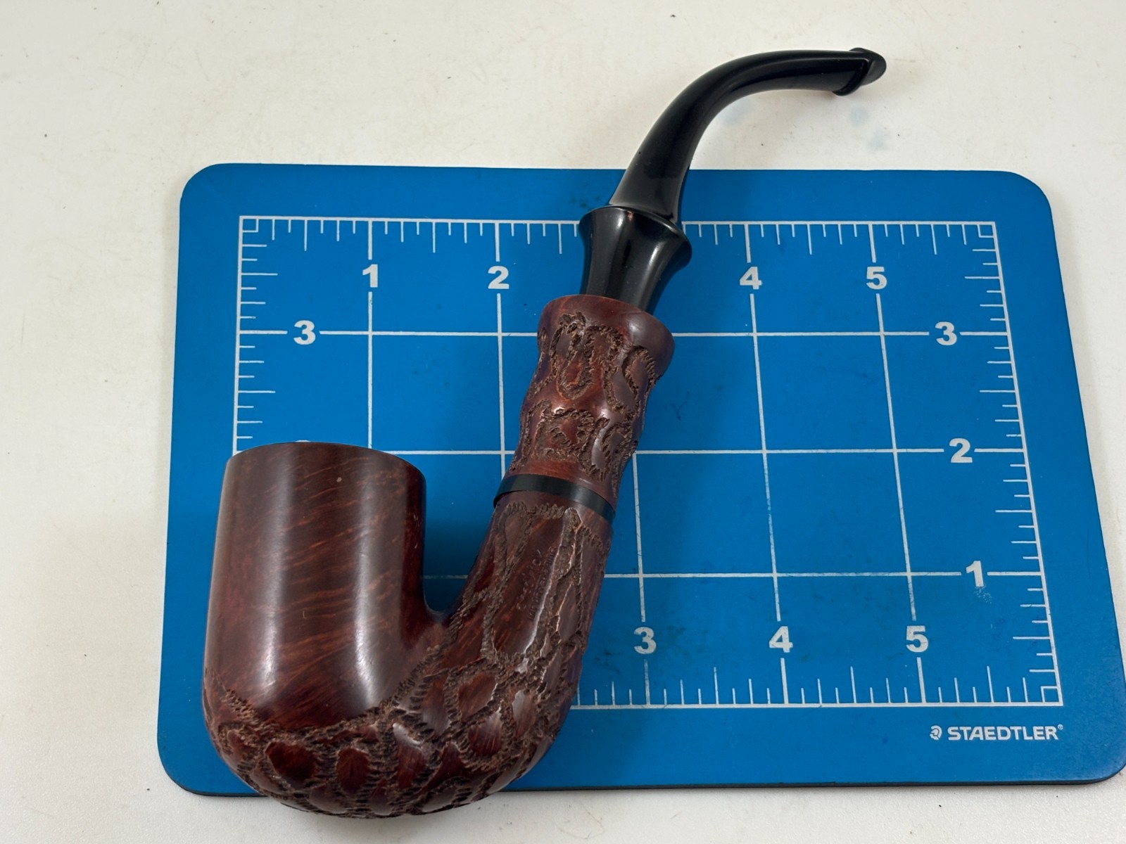 Judd\'s Very Nice UNSMOKED Chadwick Large Smooth & Rustic Bent Briar Pipe