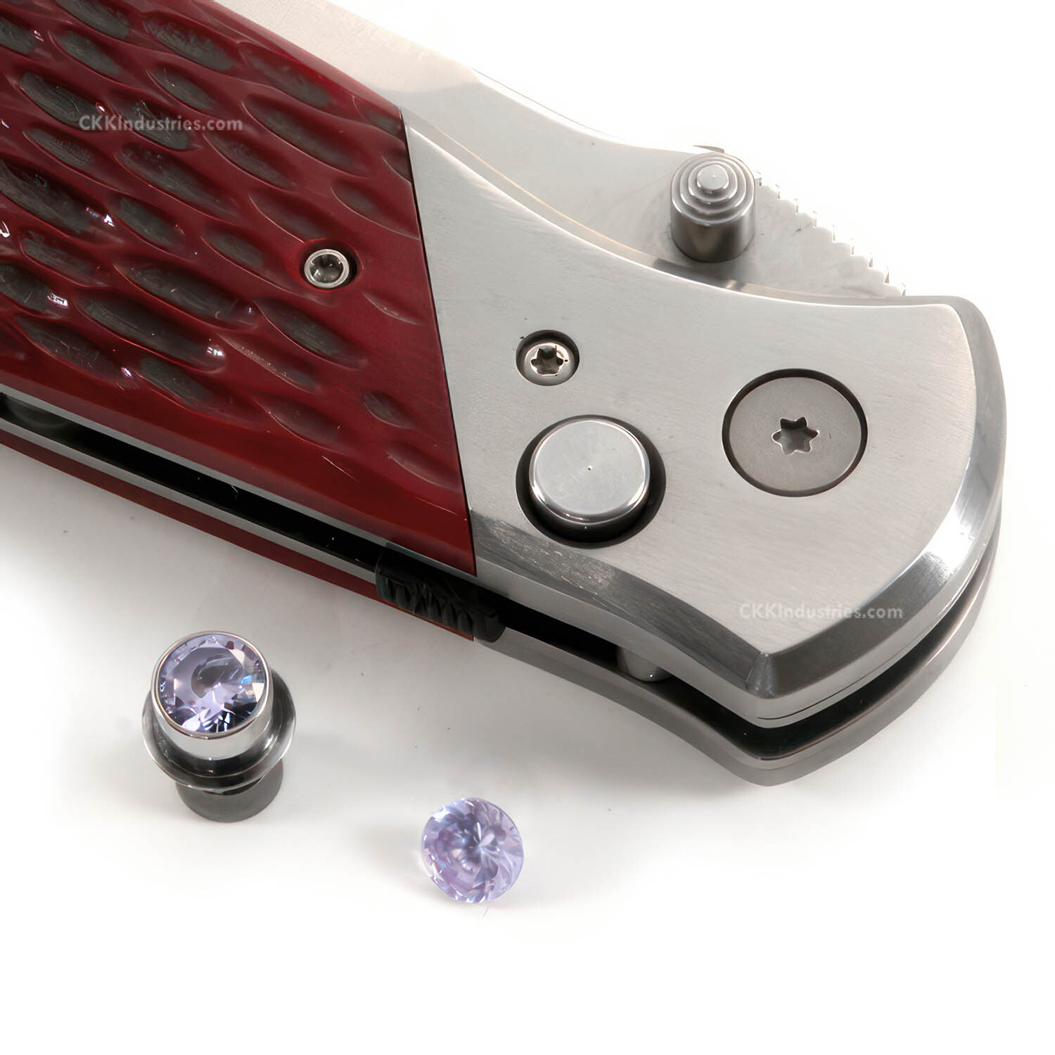 6mm Inlay Stones - Button Lock Parts for Folding Knives 6mm Inlay Stones - Button Lock Parts for Folding Knives