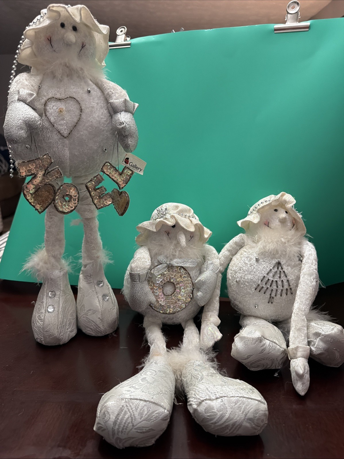 Mantle Sitters  And Stander Plush  3 Snowmen International Gift Gallery & PBC