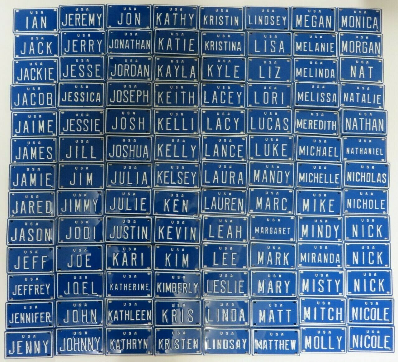 Vintage 70's USA Personalized YOUR NAME Bicycle Bike License Plates Tag Mini J-N Vintage 70's USA Personalized YOUR NAME Bicycle Bike License Plates Tag Mini J-N