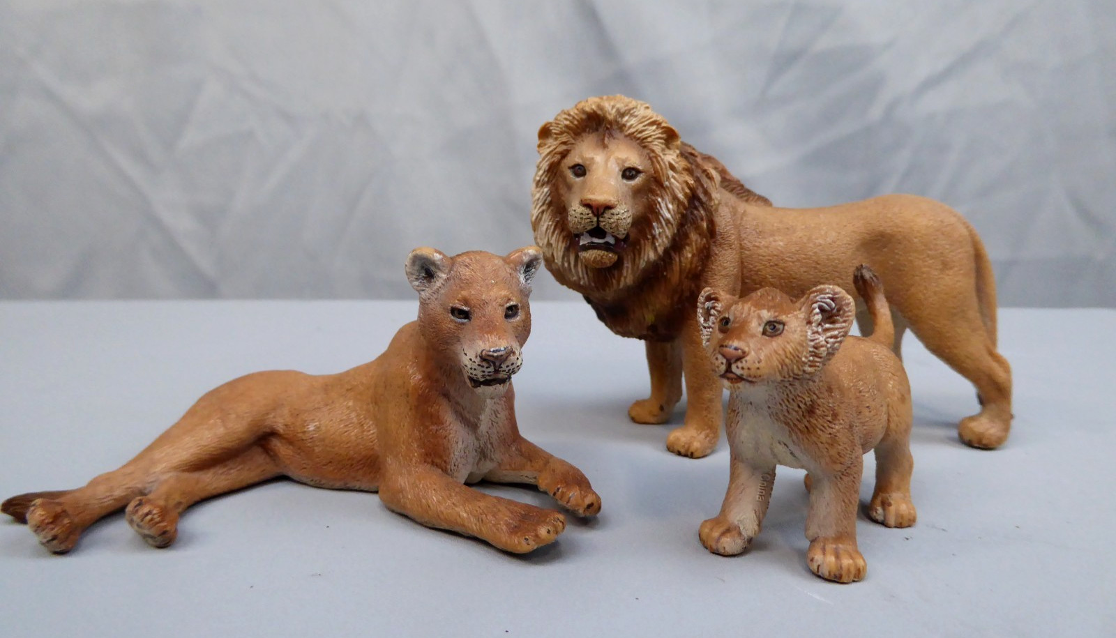 Schleich Lion Family Lot 2007 Retired Male Lion Lioness & Cub Wildlife Figures