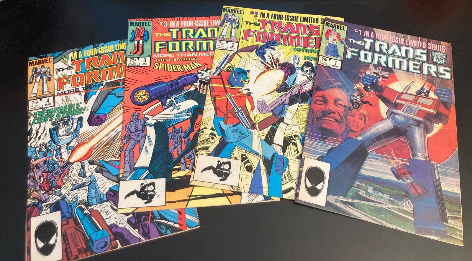 Marvel Comics/1986 TRANSFORMERS MINI-SERIES #1-4 *Complete Set*