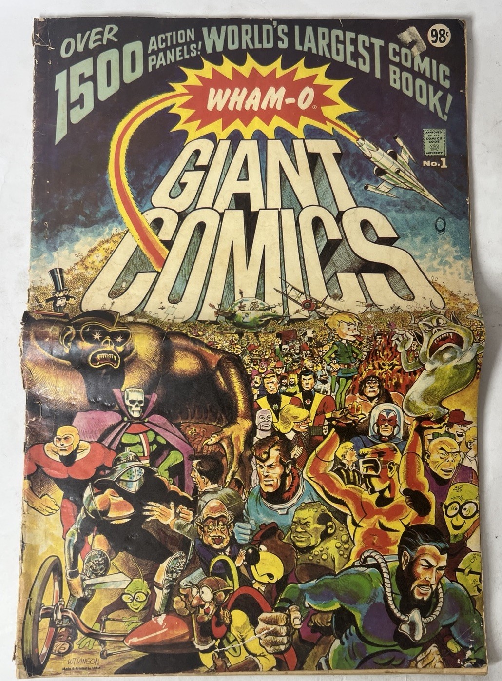 WHAM-O Giant Comics #1 1967 World’s Largest Comic Book 1500 Panels Vintage