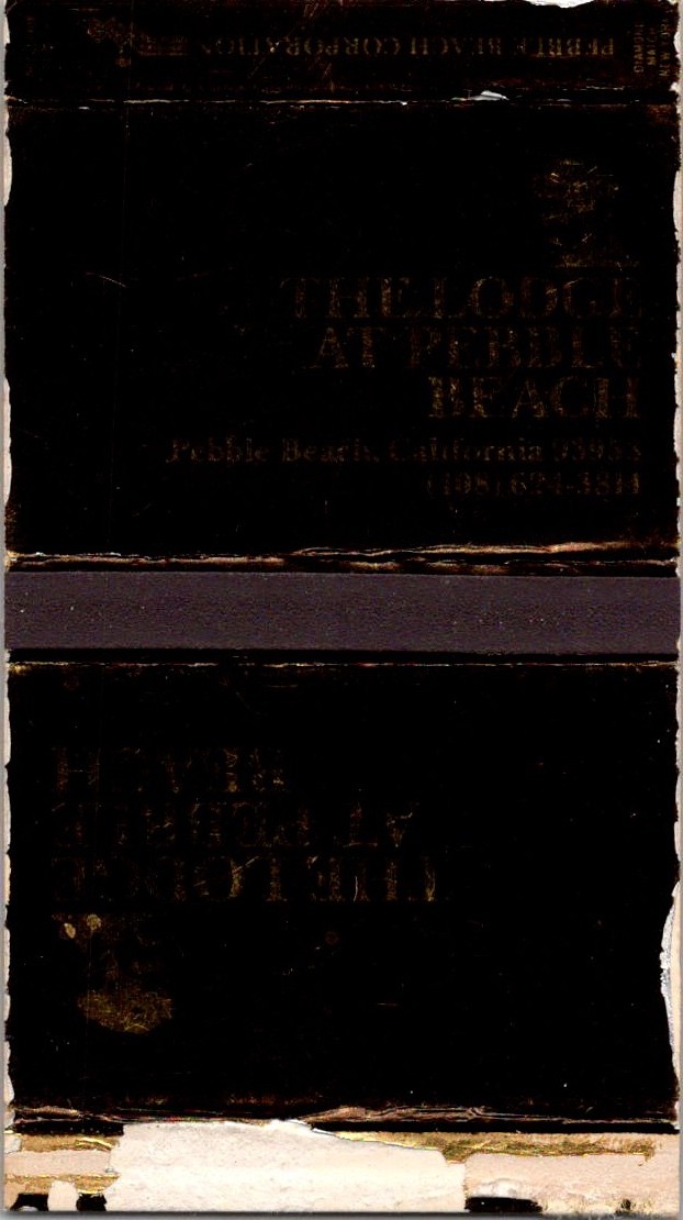 The Lodge at Pebble Beach Pebble Beach CA Vintage Matchbook Cover 4ML2-8