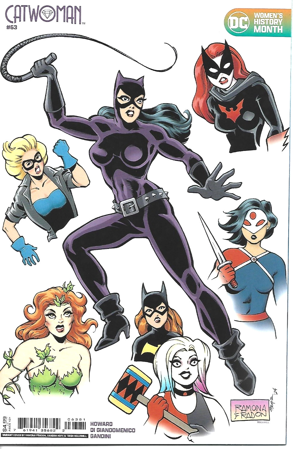CATWOMAN #63 RAMONA FRADON CARDSTOCK VARIANT DC COMICS 2024 NEW UNREAD BAG BOARD