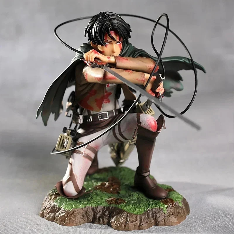 Action Figure Levi Ackerman Attack On Titan Anime Battle Ver Figure Statue Doll