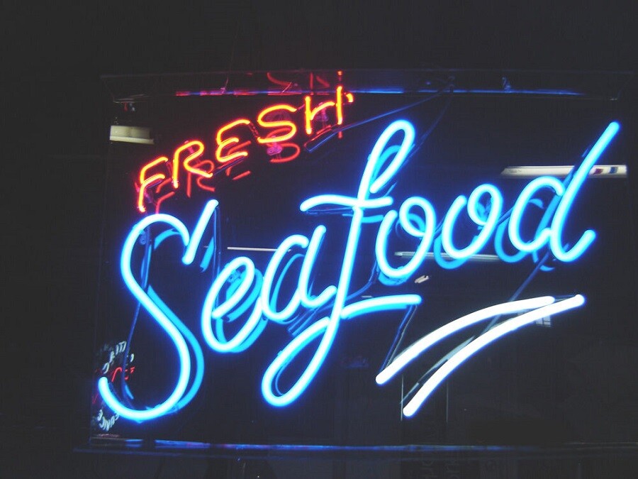 Fresh Seafood Acrylic 24\