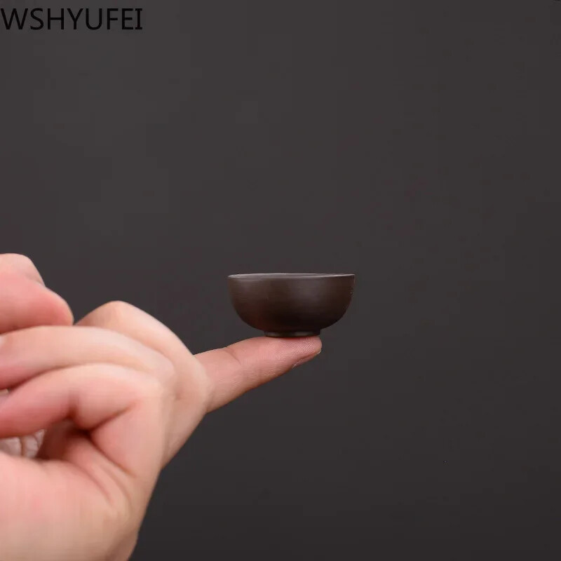 1 PCS Yixing Purple Tea pet Ornament Mini Fingertip teacup Tea Handmade Crafts 1 PCS Yixing Purple Tea pet Ornament Mini Fingertip teacup Tea Handmade Crafts