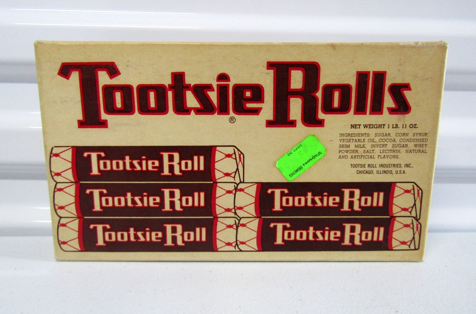 Vintage Tootsie Rolls Box 24 Count Store Display