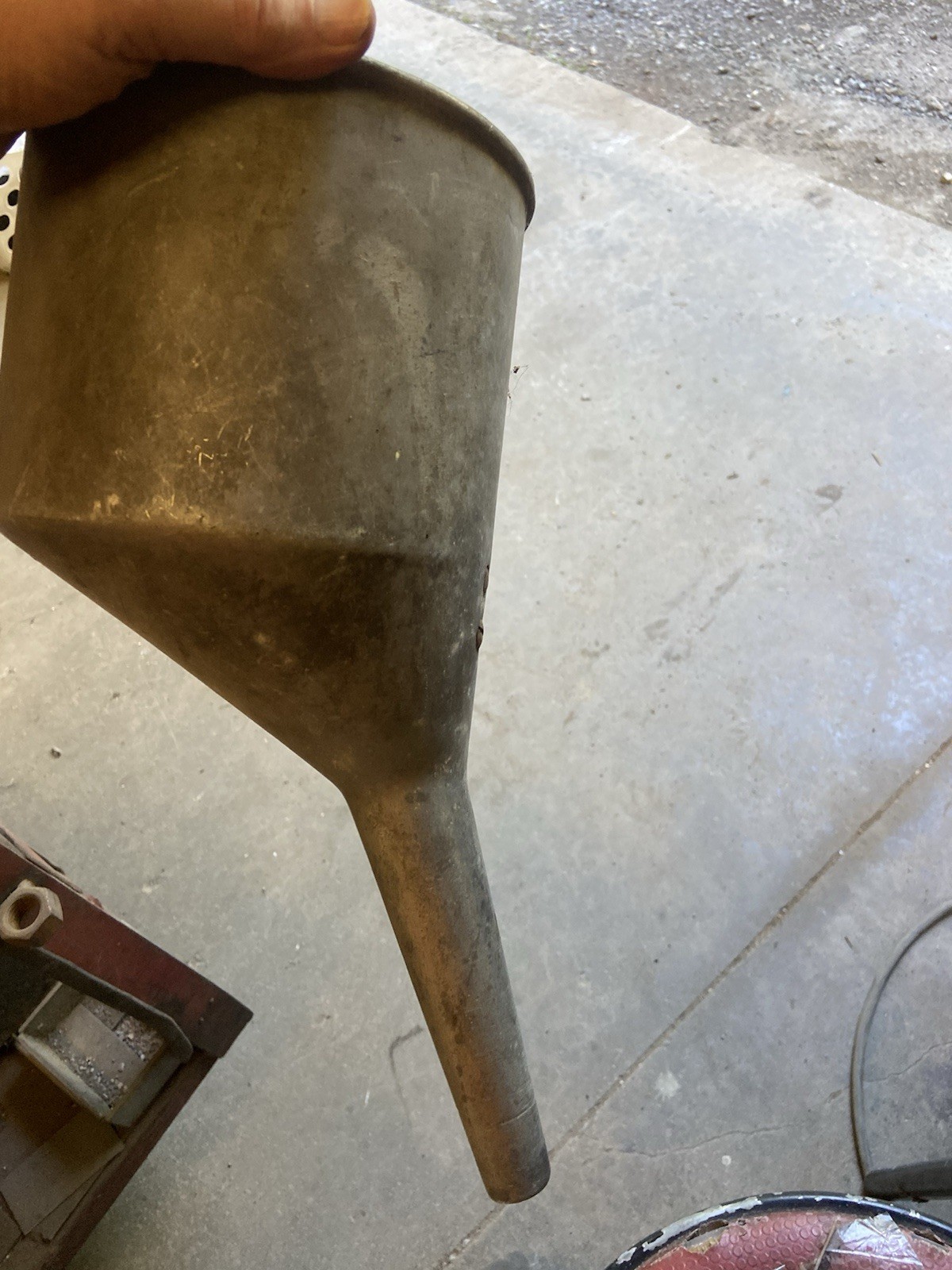 Double can Antique  1930’s Continental Can Co Oil Funnel Petroliana Gas Station