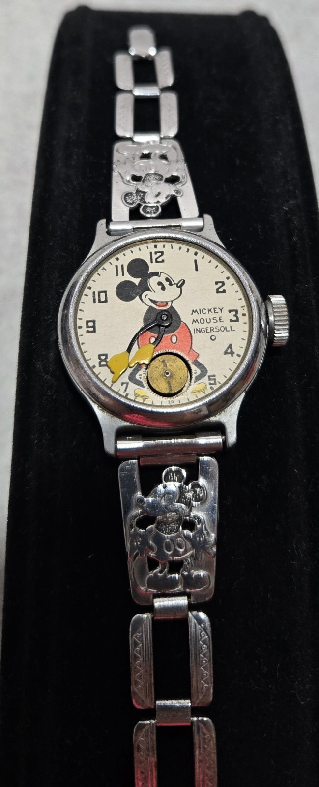1935 Mickey Mouse Ingersoll Watch / Wristwatch - 1933 / 1930's NOT RUNNING READ 