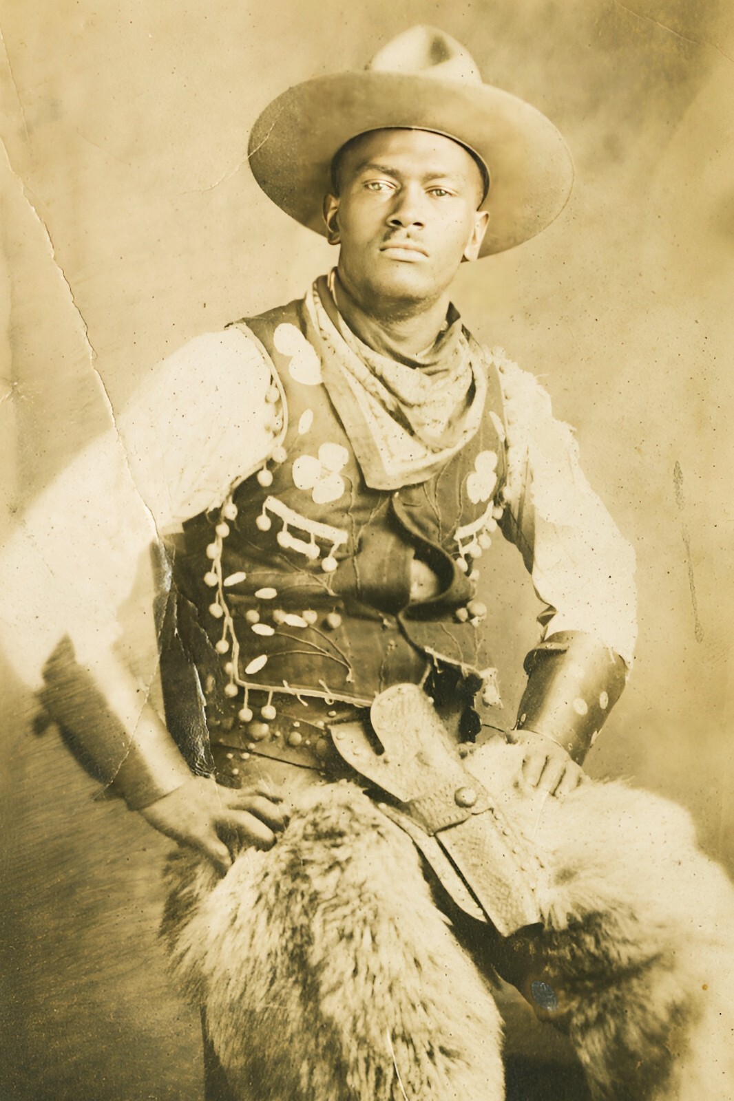 African American Cowboy Portrait - 1900s - 5 x 7 inch Photo Print