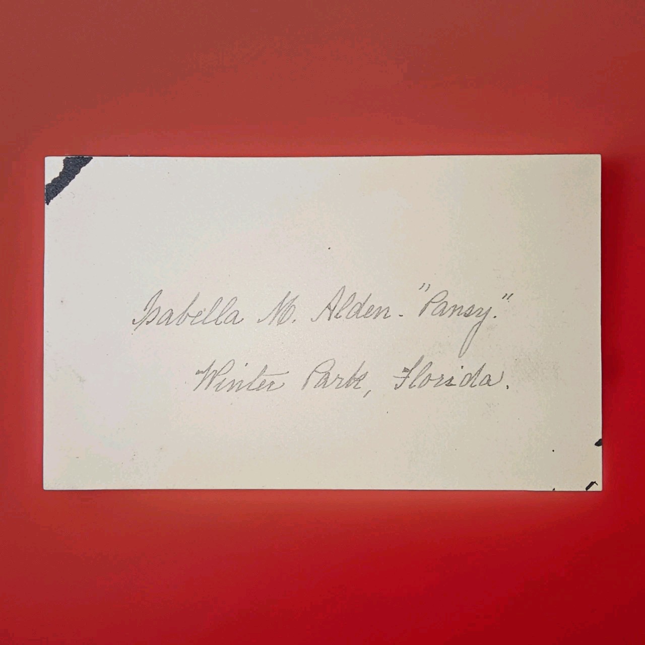 Author, Isabella M. Alden \