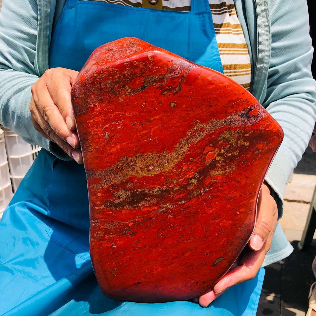 16.39LB Large Natural Red Jasper ore standard Quartz Crystal Healing Sample 5927
