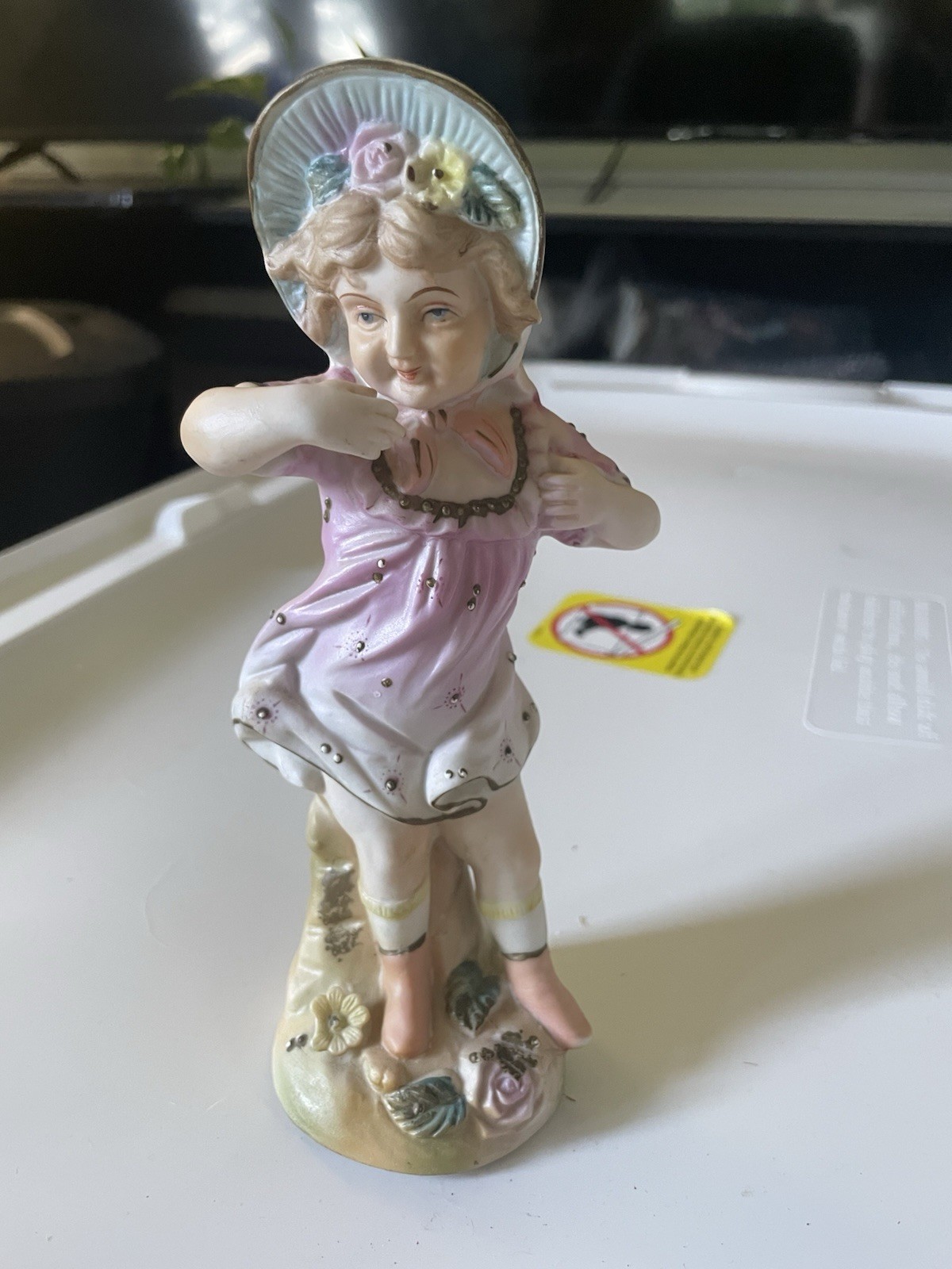 Vintage Ardalt Lenwile Japan Bisque Porcelain Girl Figurine