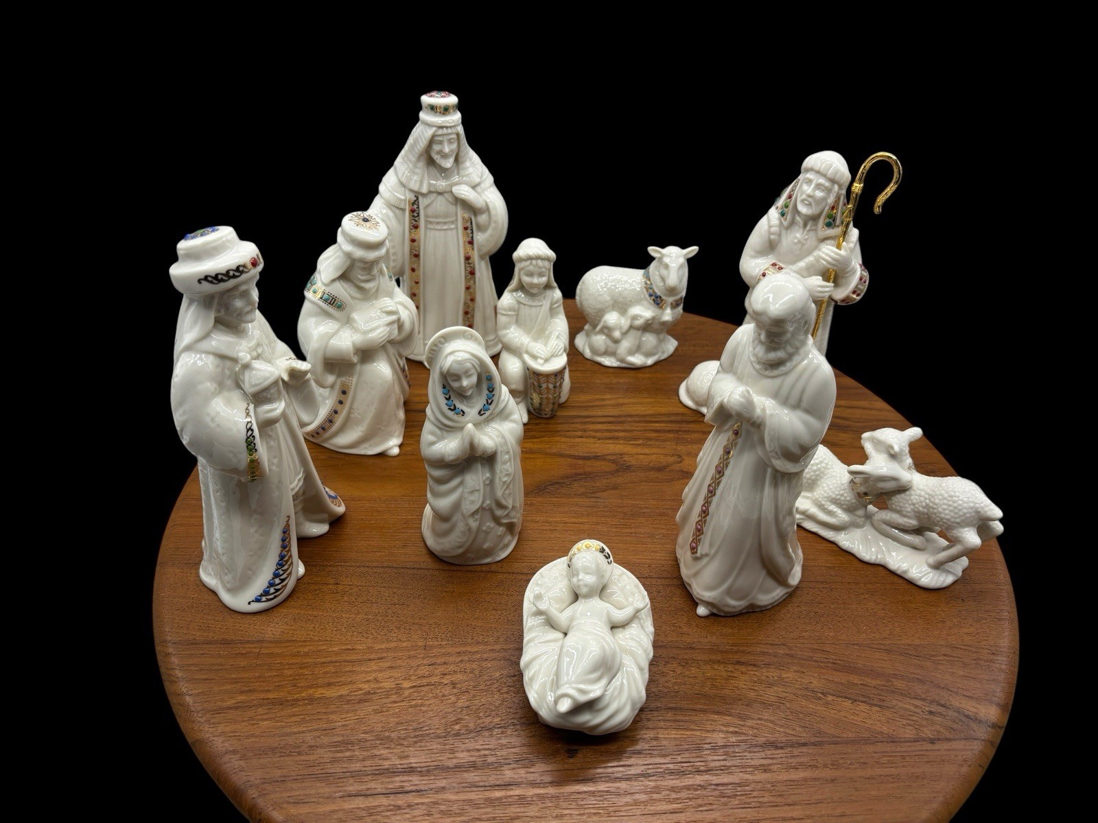 Lenox Jewels 10 Pc Nativity Set READ