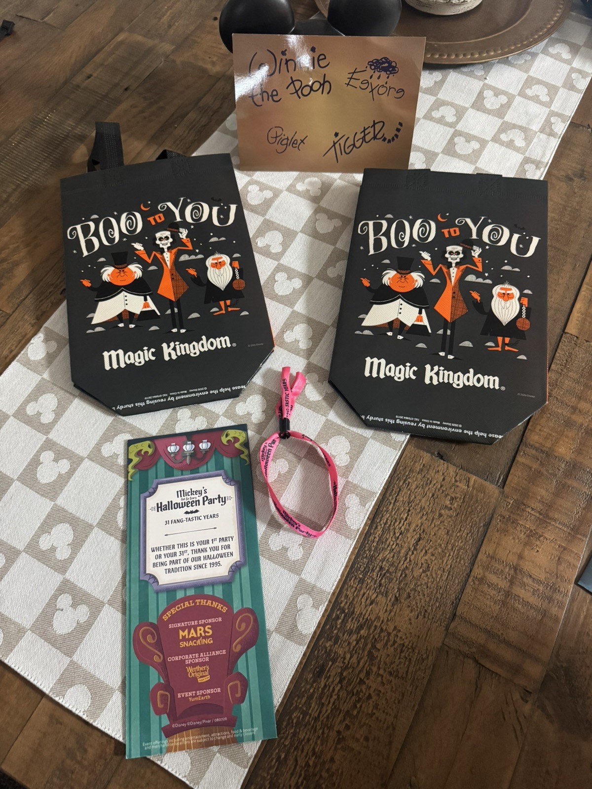 Disney 2026 Mickey's Not So Scary Halloween Party 1 Wristband Uncut, 2 Bags new 